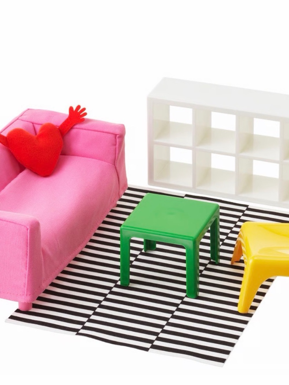 Collector’s IKEA Mini Green and Yellow Plastic Chairs - Playset Pieces